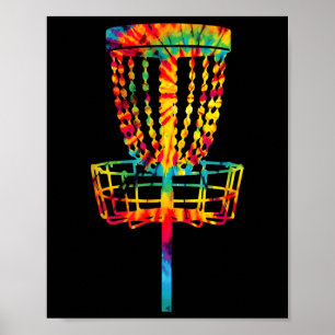 Disc Golf Tie Dye Rainbow Kids Boys Teenage Men Gi Poster