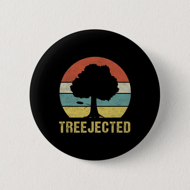 Disc Golf Treejected Design For A Disc-golf Player 6 Cm Round Badge (Front)