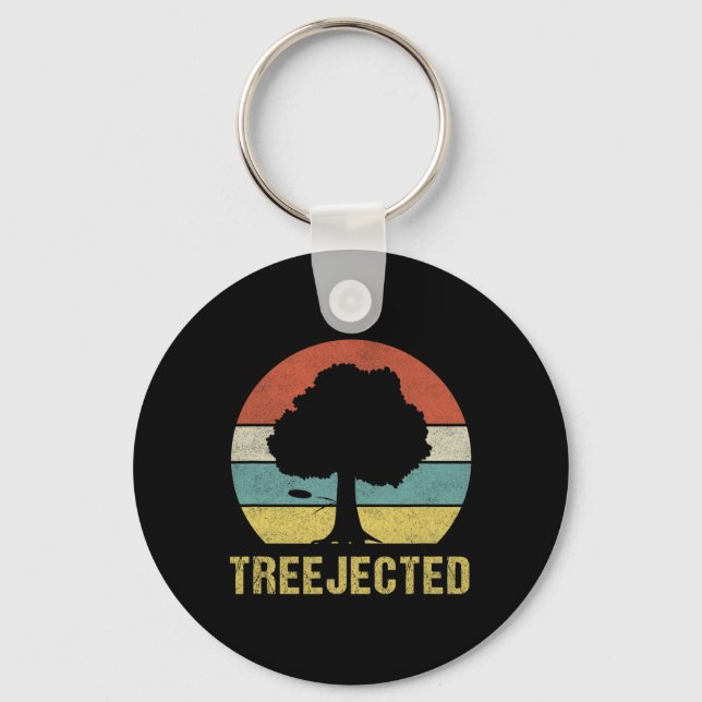Disc Golf Treejected Design For A Disc-golf Player Key Ring (Front)