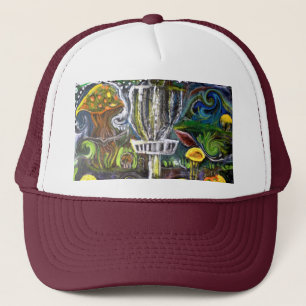disc golf trip hat .. artwasteland studios