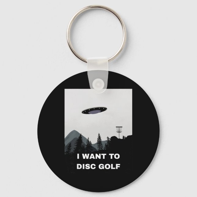 Disc Golf Ufo  Key Ring (Front)