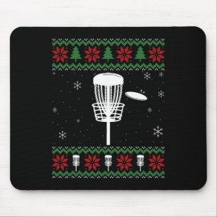 Disc Golf Ugly Christmas Sweater Pajama Gifts For Mouse Pad