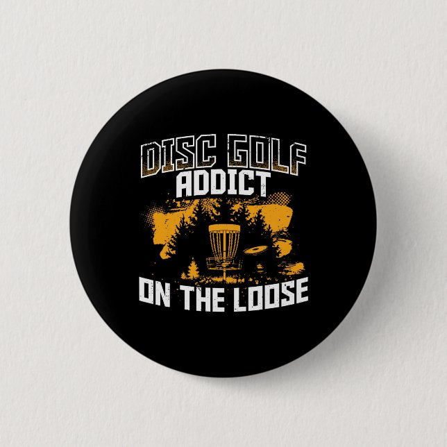 Disc Golf Ultimate Frisbee  6 Cm Round Badge (Front)