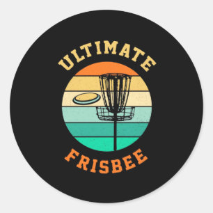Disc Golf Ultimate Frisbee Classic Round Sticker
