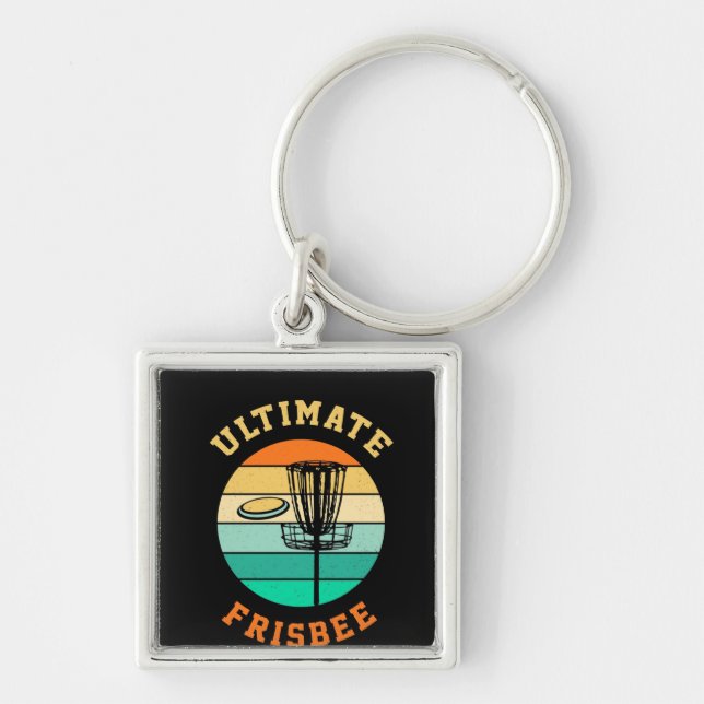 Disc Golf Ultimate Frisbee Key Ring (Front)