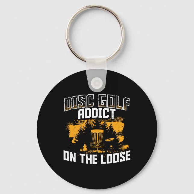Disc Golf Ultimate Frisbee  Key Ring (Front)