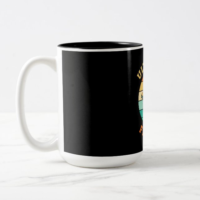 Disc Golf Ultimate Frisbee Two-Tone Coffee Mug (Left)