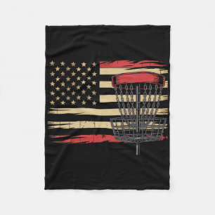 Disc Golf Usa Camo Flag - Patriotic Frolf Player  Fleece Blanket