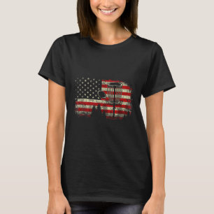 Disc Golf Usa Flag Disc Golf American Flag Vintage T-Shirt