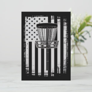 Disc Golf USA Flag Golfer Golfing Sport Lover Invitation