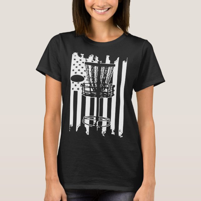 Disc golf USA Flag T-Shirt (Front)