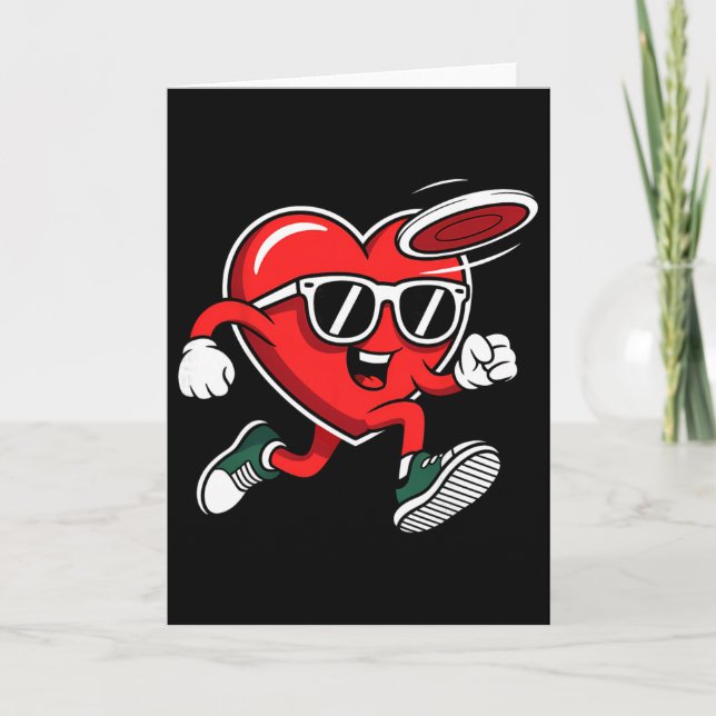 Disc Golf Valentines Day  Card (Front)