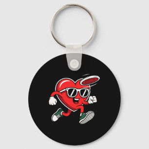 Disc Golf Valentines Day Key Ring
