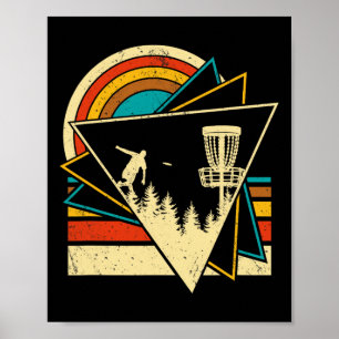 Disc Golf Vaporwave 80s 90s Frisbee Women Men Vint Poster