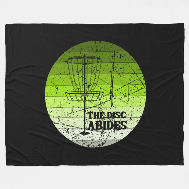 Disc Golf Vintage Fleece Blanket (Front (Horizontal))