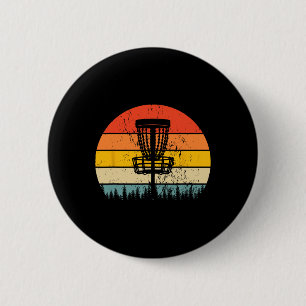 Disc Golf Vintage Retro Frisbee  6 Cm Round Badge