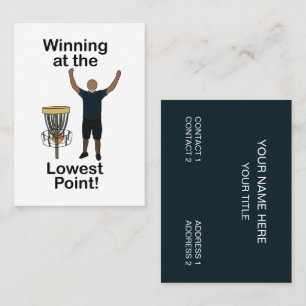 Disc Golf Winning At Lowest Point Golf Club Business Card