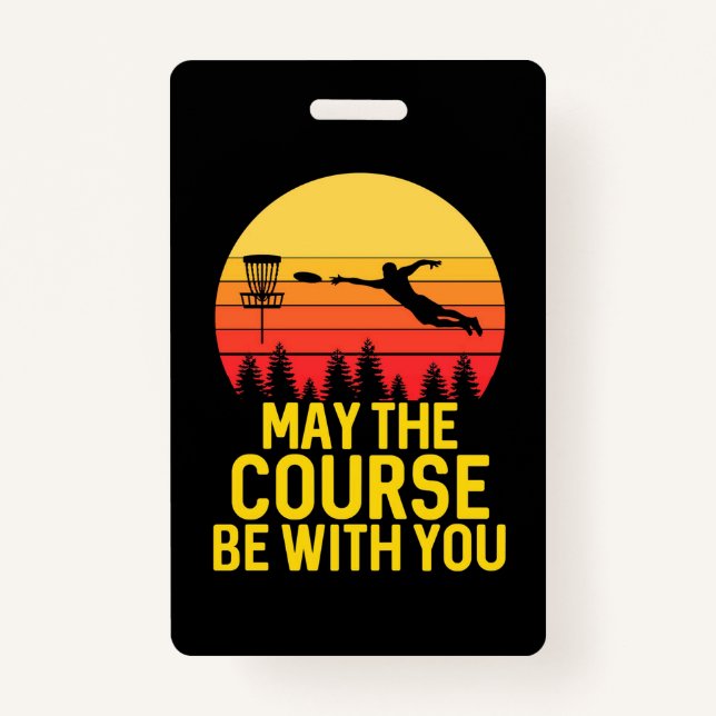 Disc Golf With You ID Badge (Front)