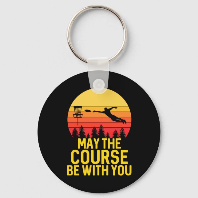 Disc Golf With You Key Ring (Front)