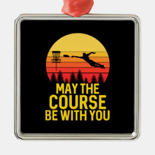 Disc Golf With You Metal Ornament
