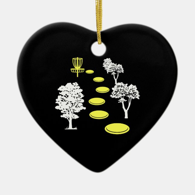 Disc Golf Woods Disc Golfer Gift Ceramic Ornament (Front)