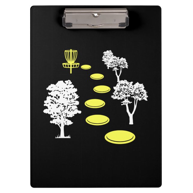 Disc Golf Woods Disc Golfer Gift Clipboard (Front)