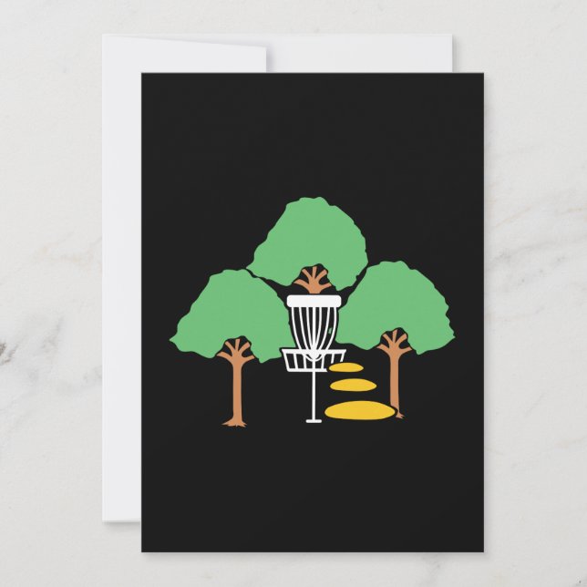 Disc Golf Woods Disc Golfer Gift Invitation (Front)