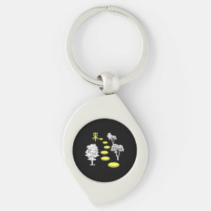Disc Golf Woods Disc Golfer Gift Key Ring
