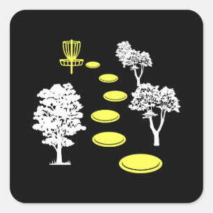 Disc Golf Woods Disc Golfer Gift Square Sticker