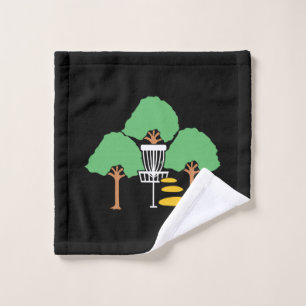 Disc Golf Woods Disc Golfer Gift Wash Cloth