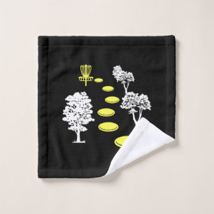 Disc Golf Woods Disc Golfer Gift Wash Cloth