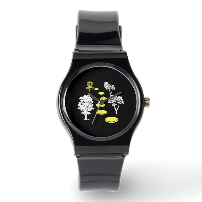 Disc Golf Woods Disc Golfer Gift Watch (Front)