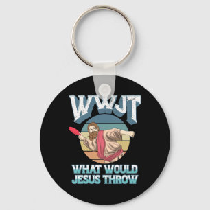 Disc Golf Wwjt What Would Jesus Throw Frisbee Golf Key Ring