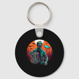 Disc Golf Zombie Halloween Disc Golfer Outfit Sket Key Ring