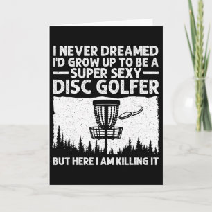 Disc Golfer Art For Men Women Disc Golf Player Dis Card