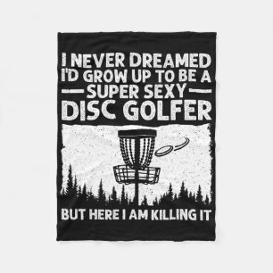 Disc Golfer Art For Men Women Disc Golf Player Dis Fleece Blanket