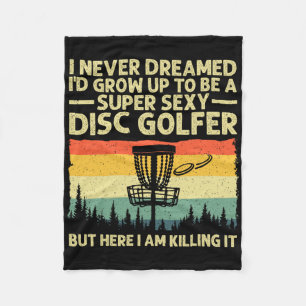Disc Golfer Art For Men Women Disc Golf Player Dis Fleece Blanket