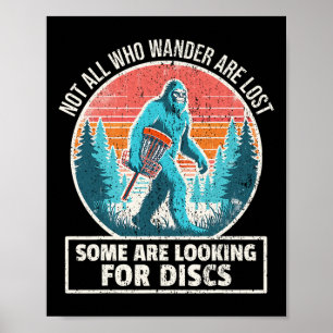 Disc Golfer Bigfoot Disc Golf Sasquatch Disc Golf  Poster