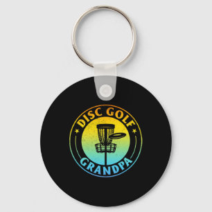 Disc Golfer Grandpa Disc Golf Player - Disc Golf G Key Ring