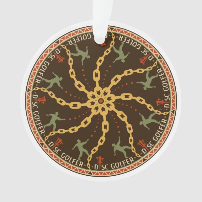 Disc Golfer Ornament (Front)