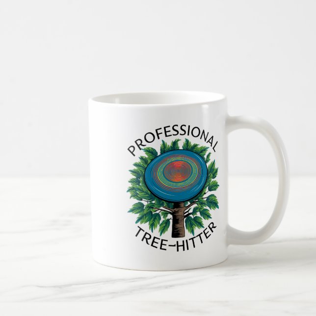 Disc Golfer Professional Tree-hitter, Funny Disc G Coffee Mug (Right)