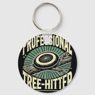 Disc Golfer Professional Tree-hitter, Funny Disc G Key Ring