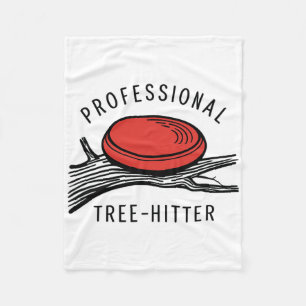 Disc Golfing Disc, Professional Tree-hitter, Retro Fleece Blanket