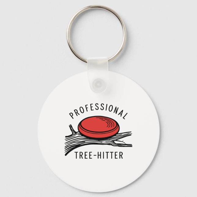 Disc Golfing Disc, Professional Tree-hitter, Retro Key Ring (Front)