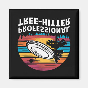 Disc Golfing Disc, Professional Tree-hitter, Retro Magnet