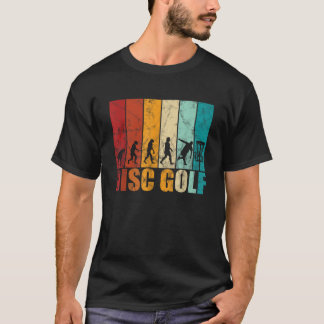 Disc golfing evolution disc golfer retro design T-Shirt