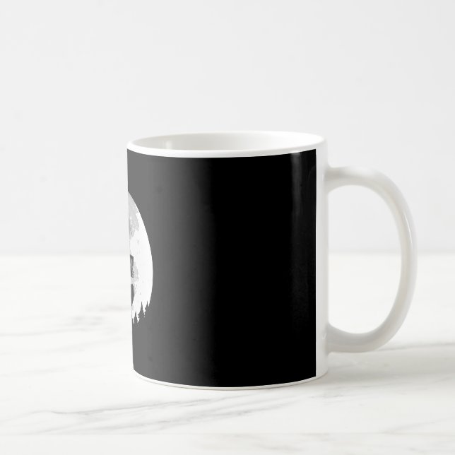 Disc Golfing Funny Full Moon Disc Golf Men  Coffee Mug (Right)