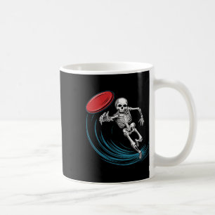 Disc Golfing Skeleton Halloween Men Boys Disc Golf Coffee Mug