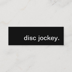 disc jockey. mini business card