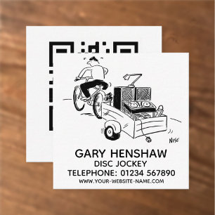 Disc Jockey Square Business Card